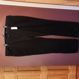 George 5-pocket zip front black jeans